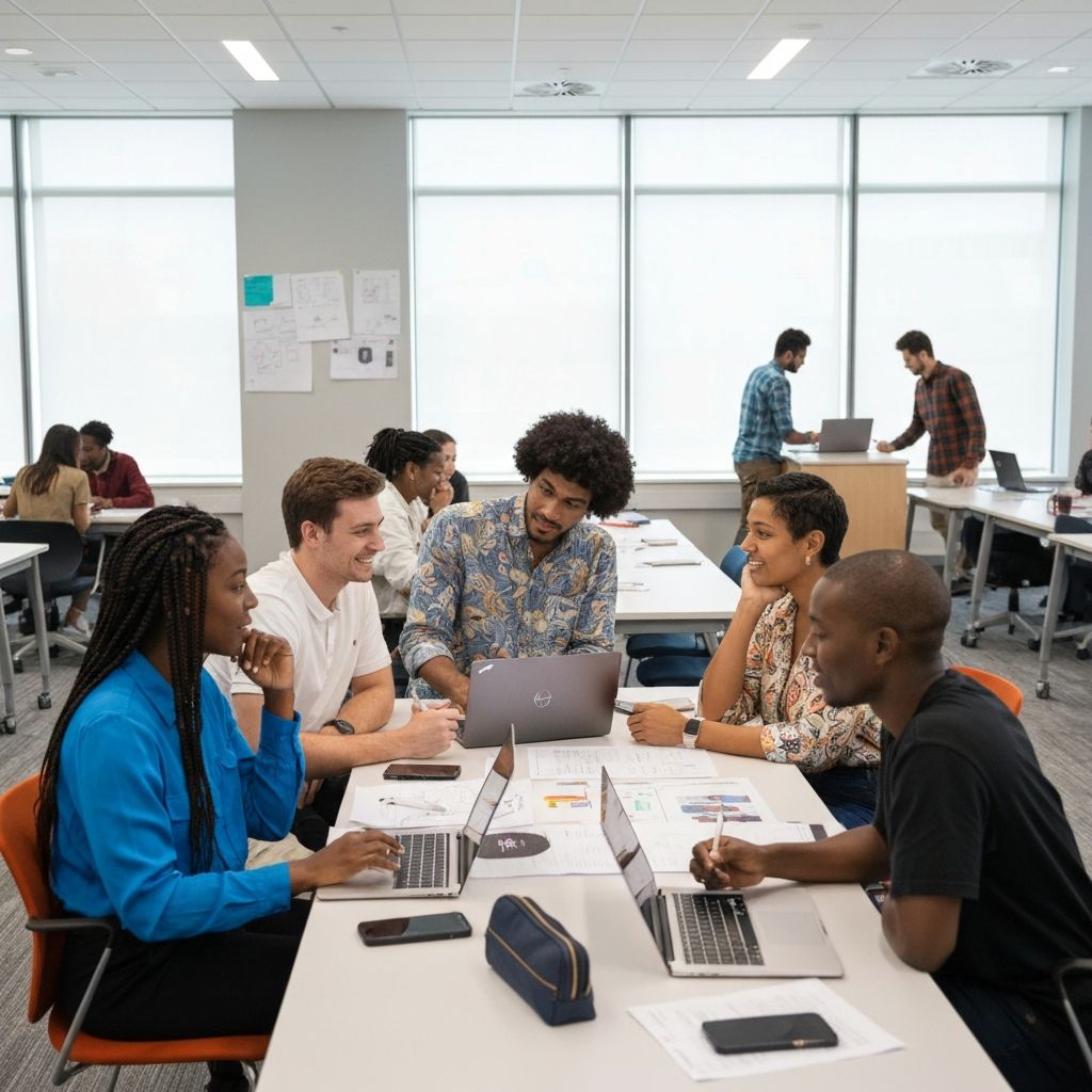 学生が協力して学ぶ様子